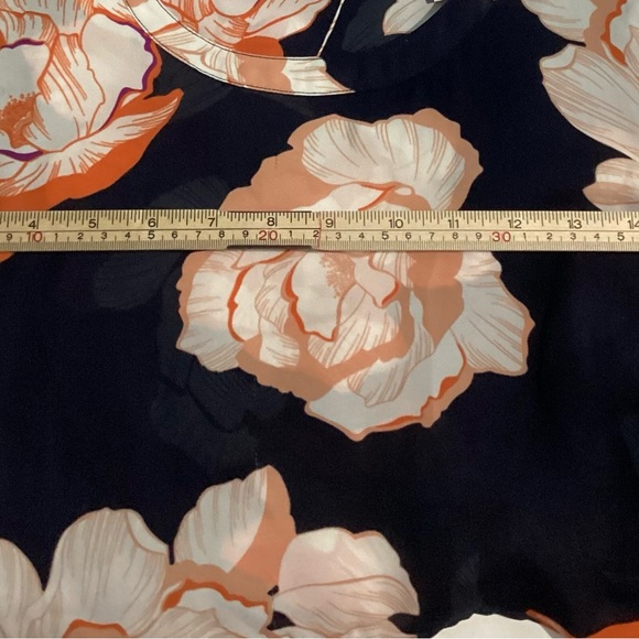 Cabi Cabiblossom Floral Top Navy Orange XS - Picture 7 of 10